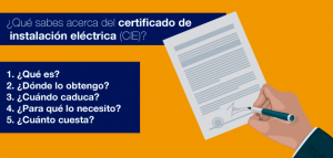 CIE; certificado de instalación eléctrica