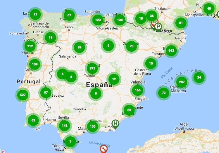 puntos de recarga vehiculos eléctricos españa